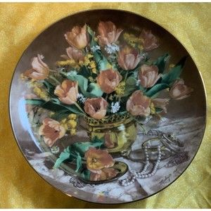 WS George China - Flowers Of Your Garden Series - Tulips By Viennese Morley 1989